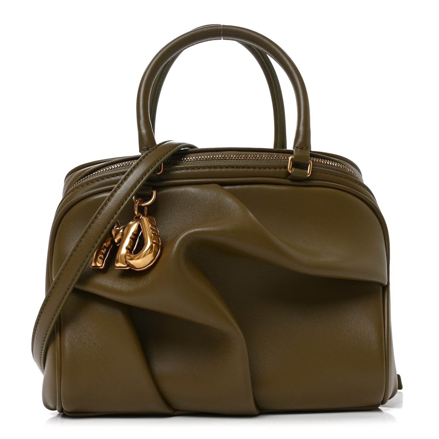 Marc Jacobs Lambskin Small The Wave Bag Olive