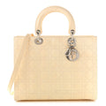 Dior Patent Cannage Large Lady Dior White