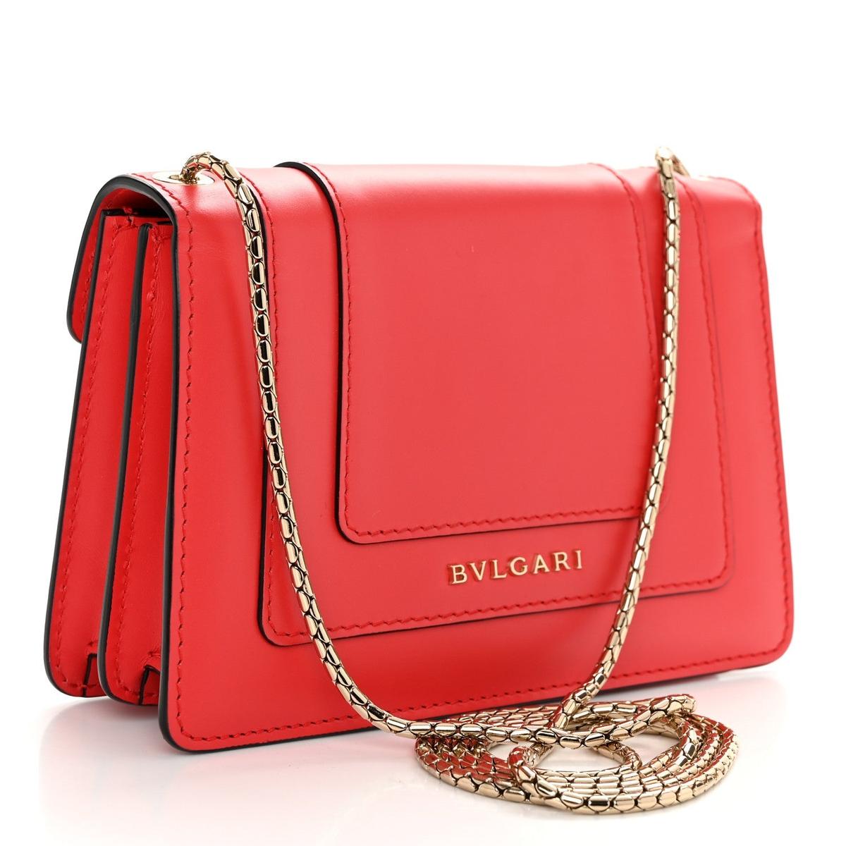 BVLGARI SERPENTI FOREVER CROSSBODY BAG IN RED CALFSKIN
