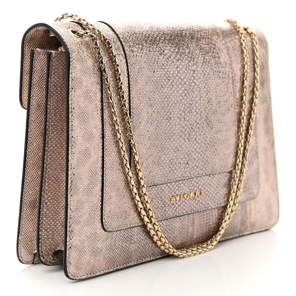 BVLGARI SERPENTI FOREVER CROSSBODY BAG IN ROSA DI FRANCIA METALLIC KARUNG