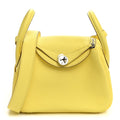 Hermès Taurillon Clemence Mini Lindy 20 Limoncello