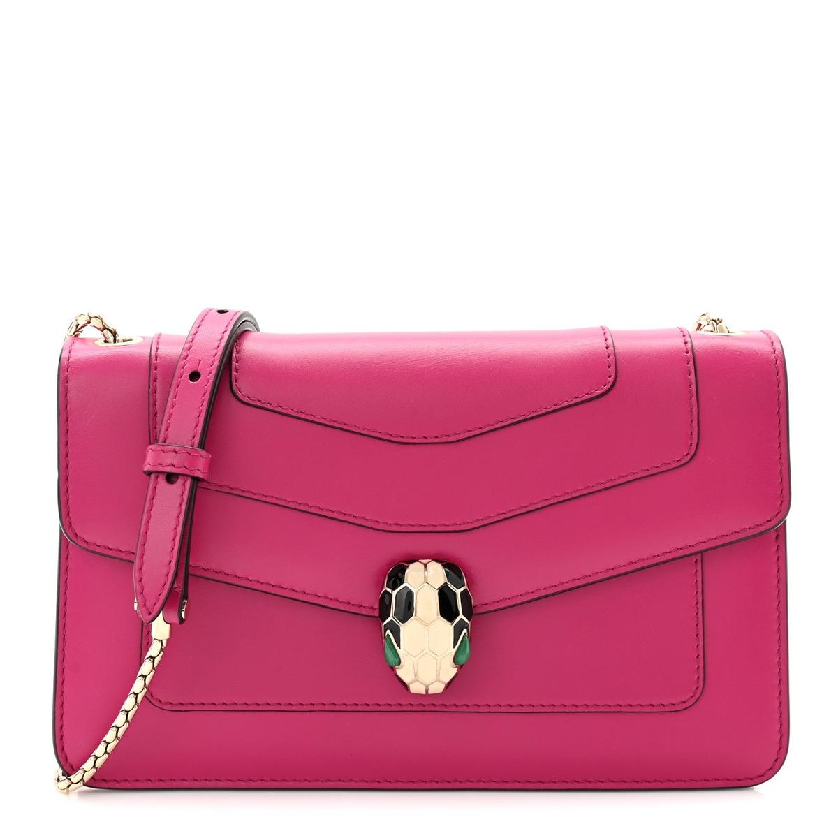 BVLGARI SERPENTI FOREVER CROSSBODY BAG IN PINK CALFSKIN