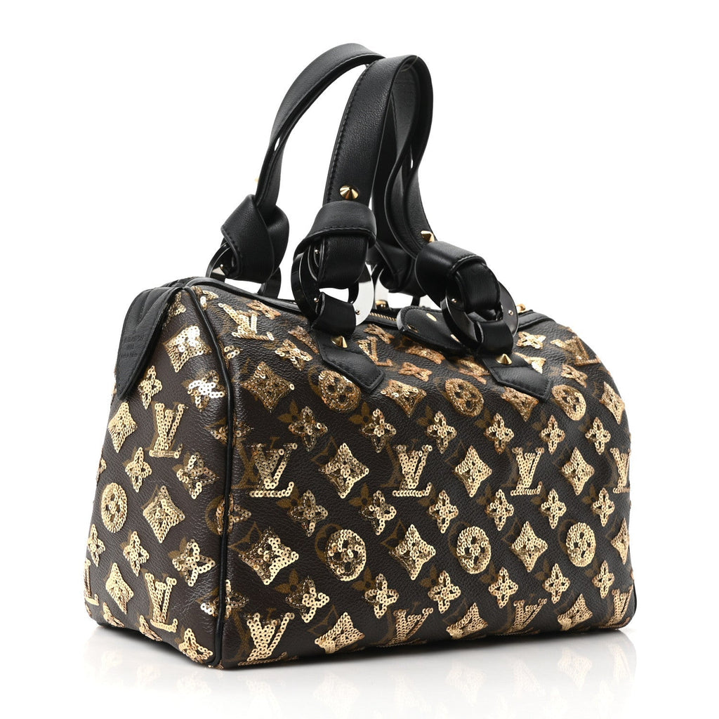 Louis Vuitton Monogram Sequins Eclipse Speedy 28 Gold