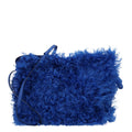 Loewe Nappa Shearling Flamenco Knot Clutch Blue