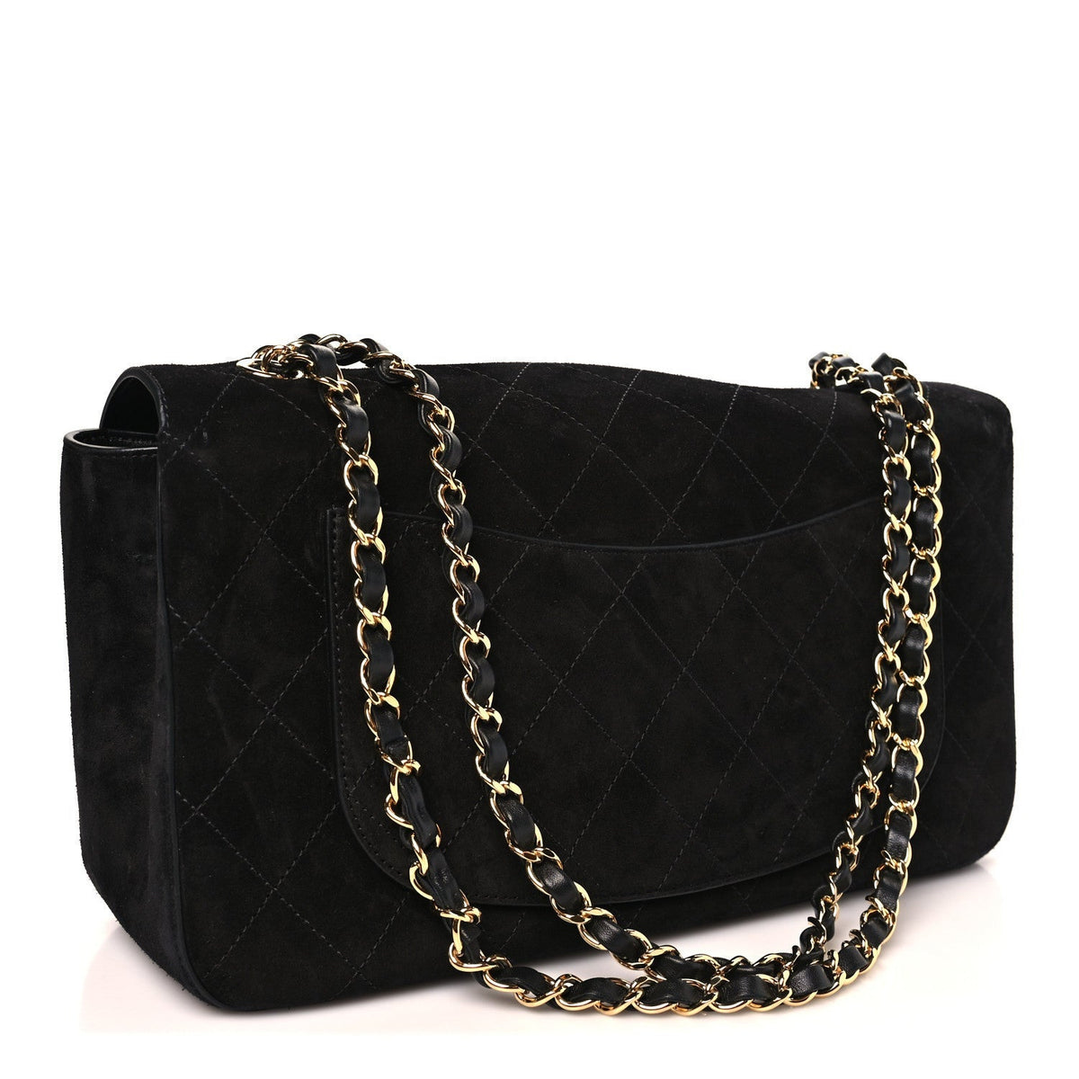 Chanel Suede Calfskin Small Maxi Flap Black