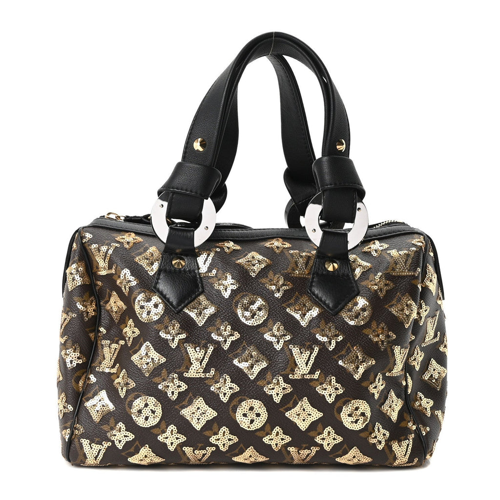 Louis Vuitton Monogram Sequins Eclipse Speedy 28 Gold