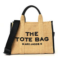 Marc Jacobs Calfskin Woven Straw The Medium Tote Bag Natural