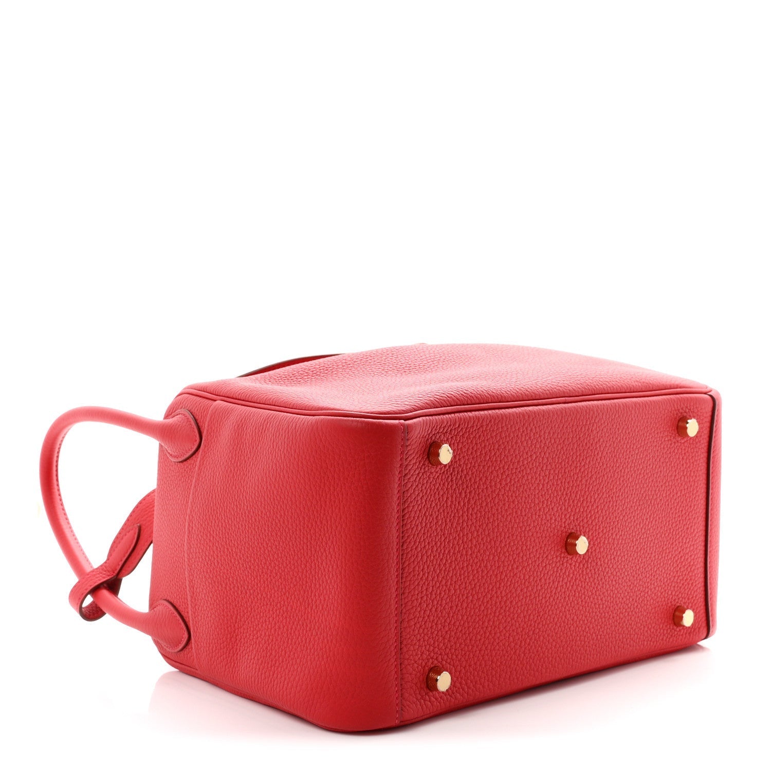 Hermès Taurillon Clemence Lindy 26 Rouge Casaque