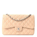 Chanel Caviar Quilted Jumbo Double Flap Beige Clair