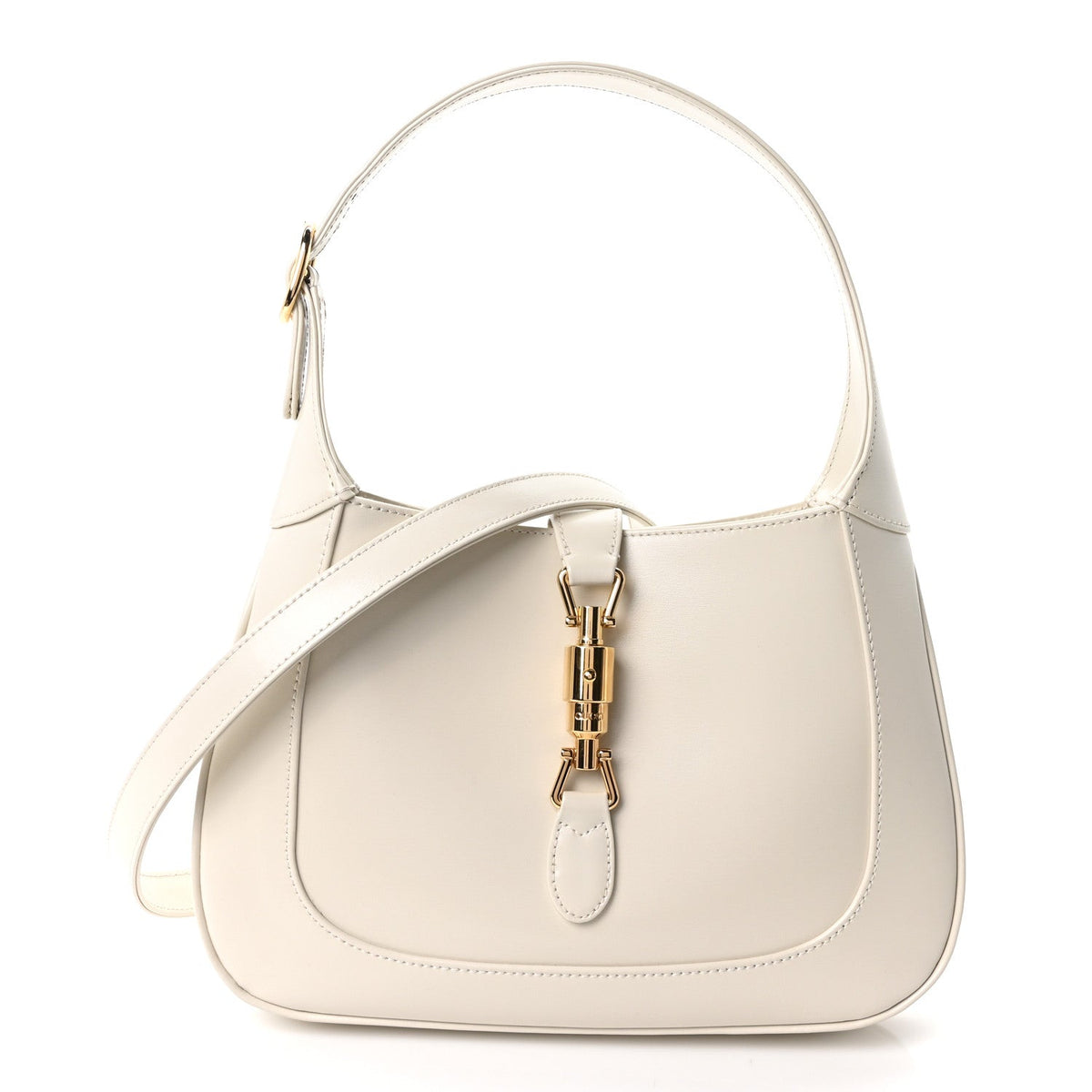 Gucci Boarded Dyana Lux Calfskin Small Jackie 1961 Hobo Mystic White