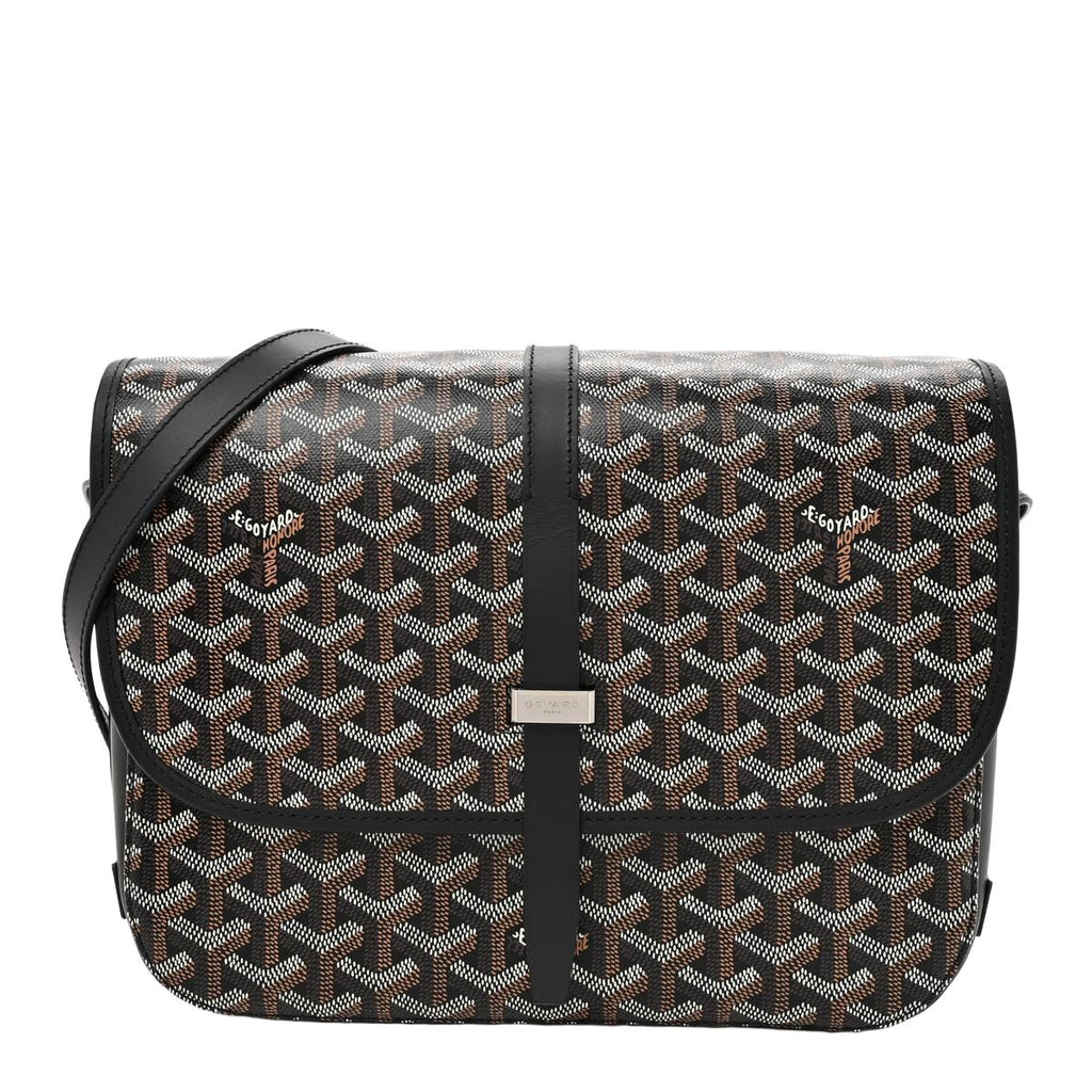 Goyard Belvedere MM Messenger Bag in Black Goyardine