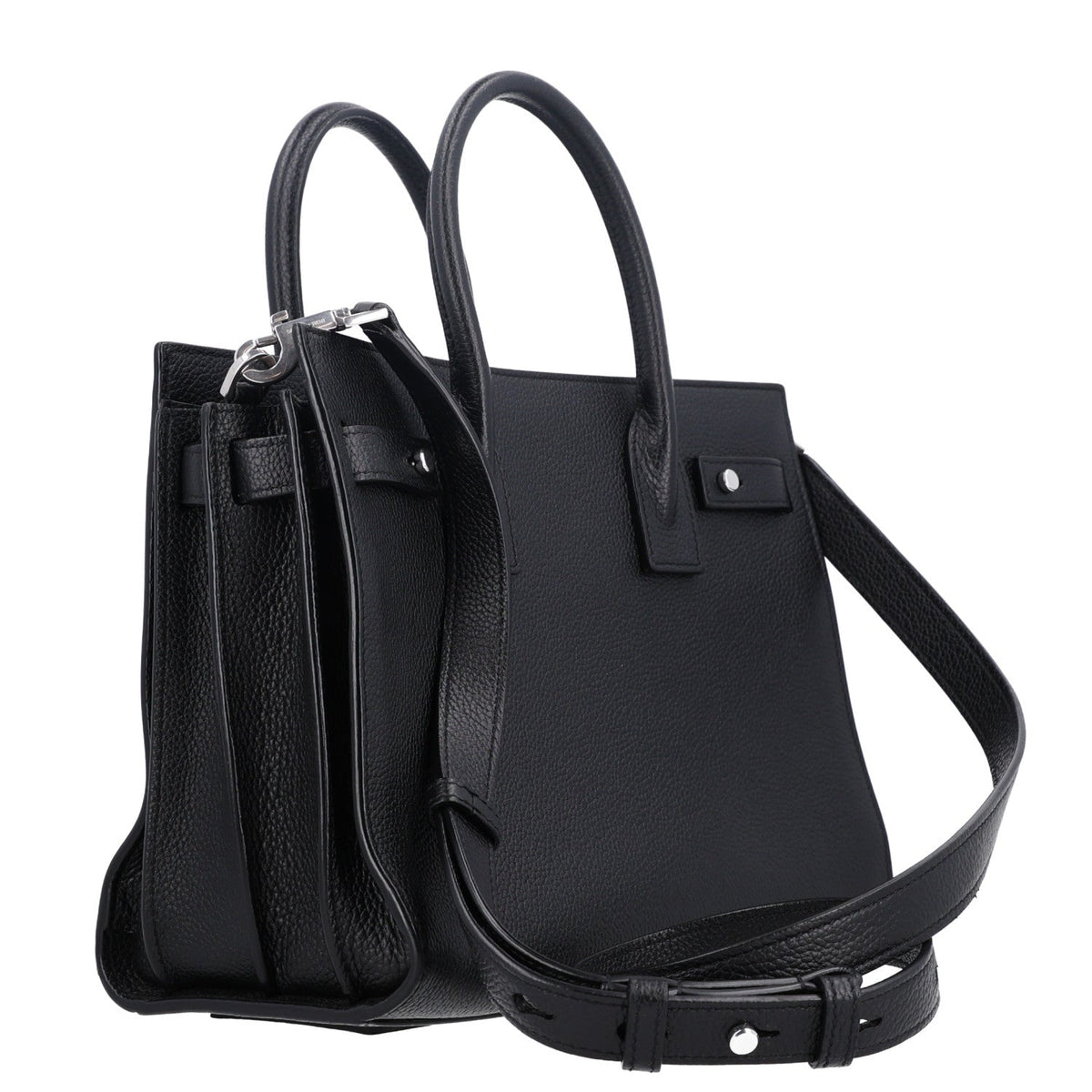 Saint Laurent Grained Calfskin Baby Sac De Jour Souple Black