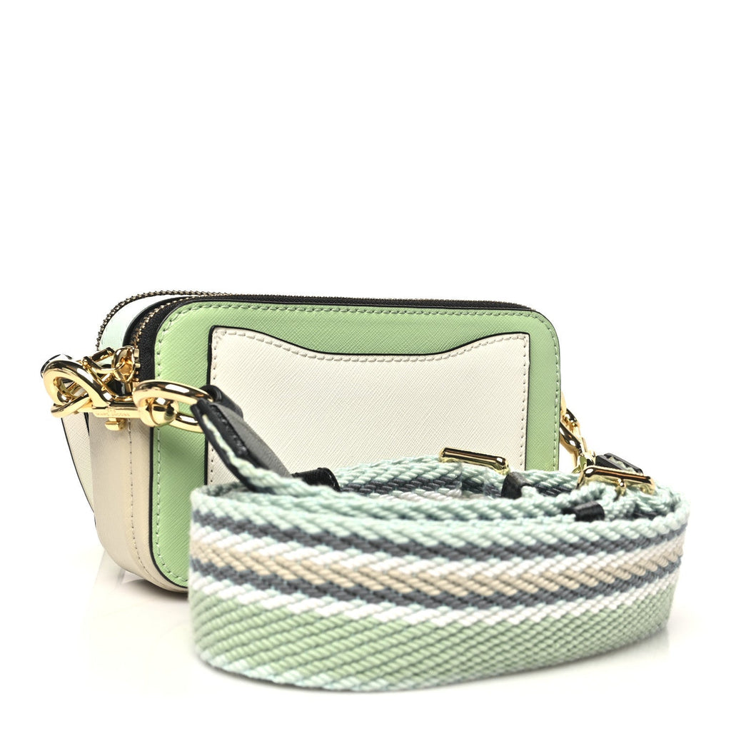 Marc Jacobs Saffiano Small Snapshot Camera Bag Mint Multicolor