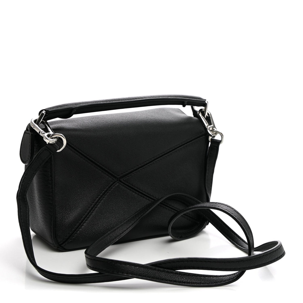 Loewe Calfskin Mini Puzzle Edge Bag Black