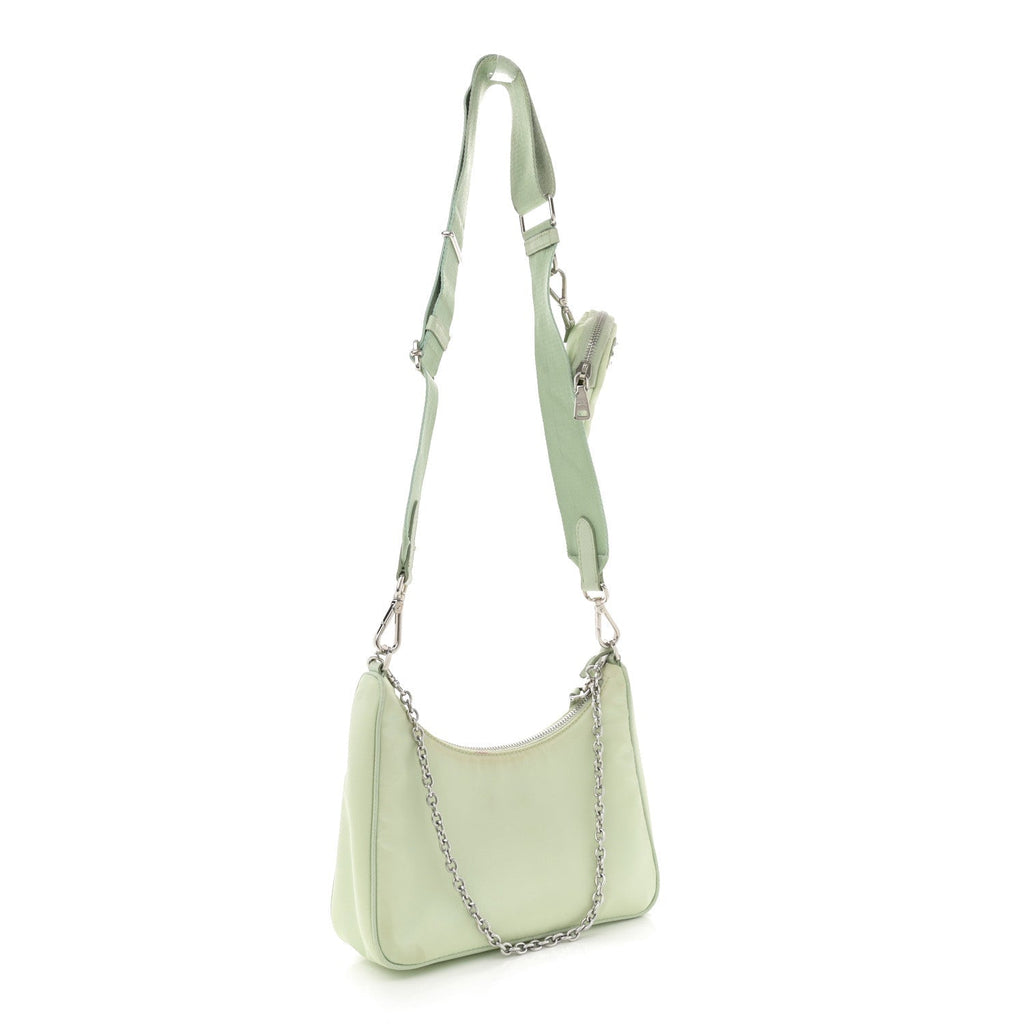 Prada Re-Nylon Saffiano Re-Edition 2005 Shoulder Bag Acqua