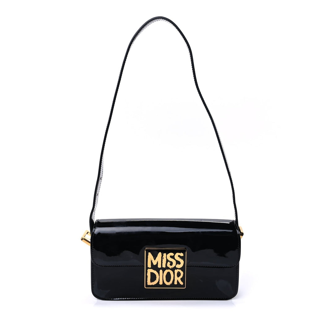 Dior Patent Miss Dior Flap Black
