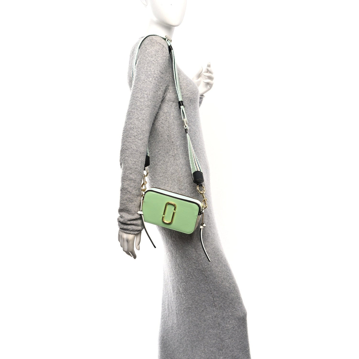 Marc Jacobs Saffiano Small Snapshot Camera Bag Mint Multicolor