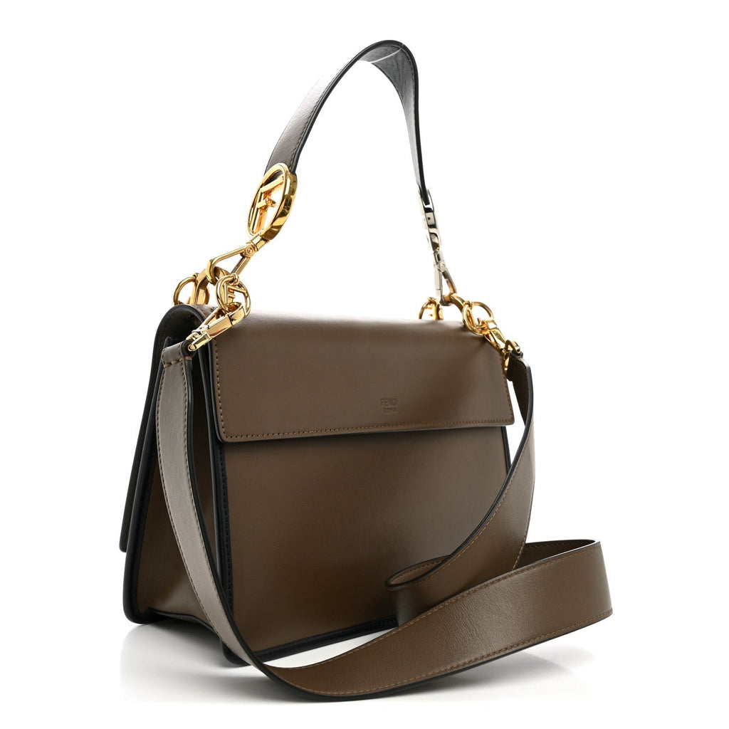 FENDI KAN I F SMALL LEATHER BAG