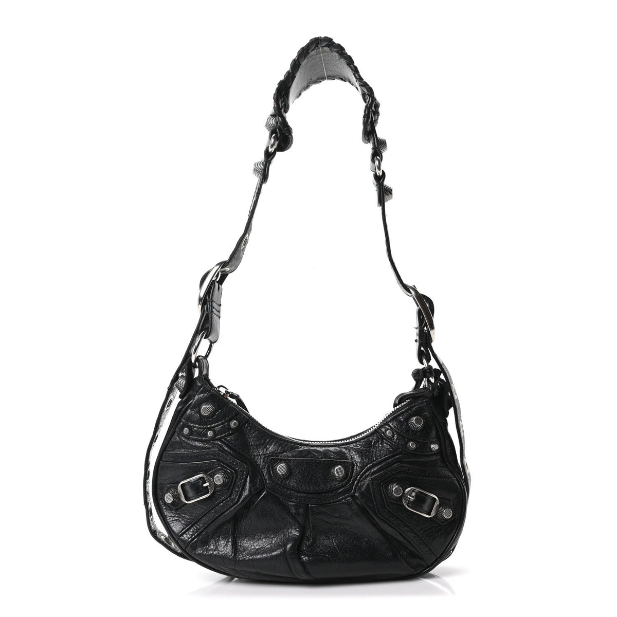 Balenciaga Agneau Arena Le Cagole Shoulder Bag XS Black