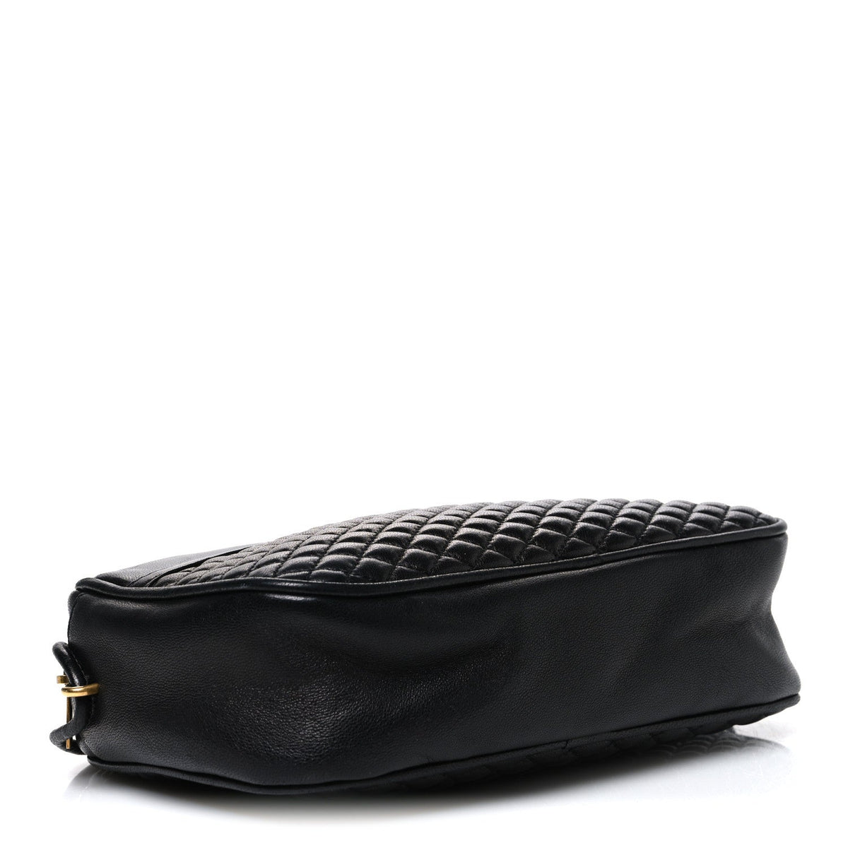 Saint Laurent Lambskin Quilted Victoire Camera Bag Black