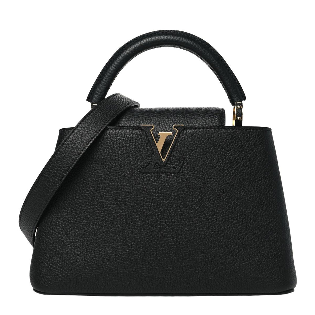 LV Capucines BB Taurillon Noir Black - front view