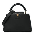 LV Capucines BB Taurillon Noir Black - front view