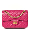 Chanel Aged Calfskin Quilted 2.55 Reissue Mini Flap Fuchsia