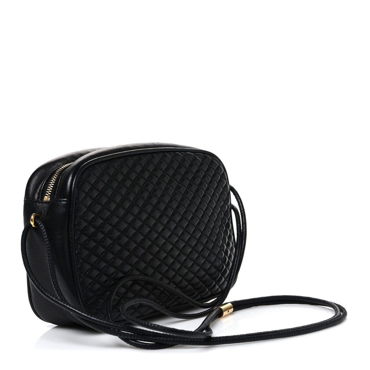 Saint Laurent Lambskin Quilted Victoire Camera Bag Black