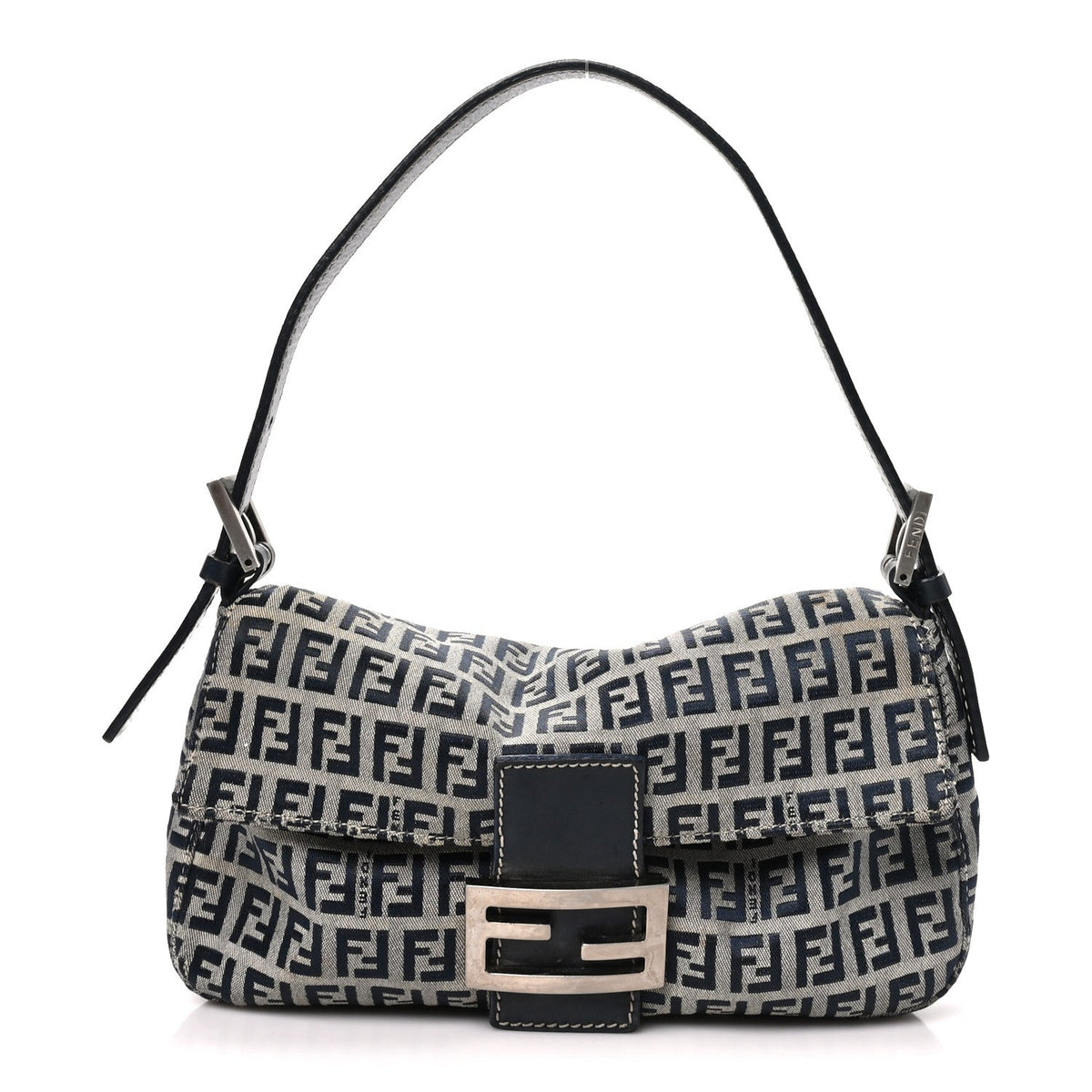 Fendi Zucchino Baguette Navy
