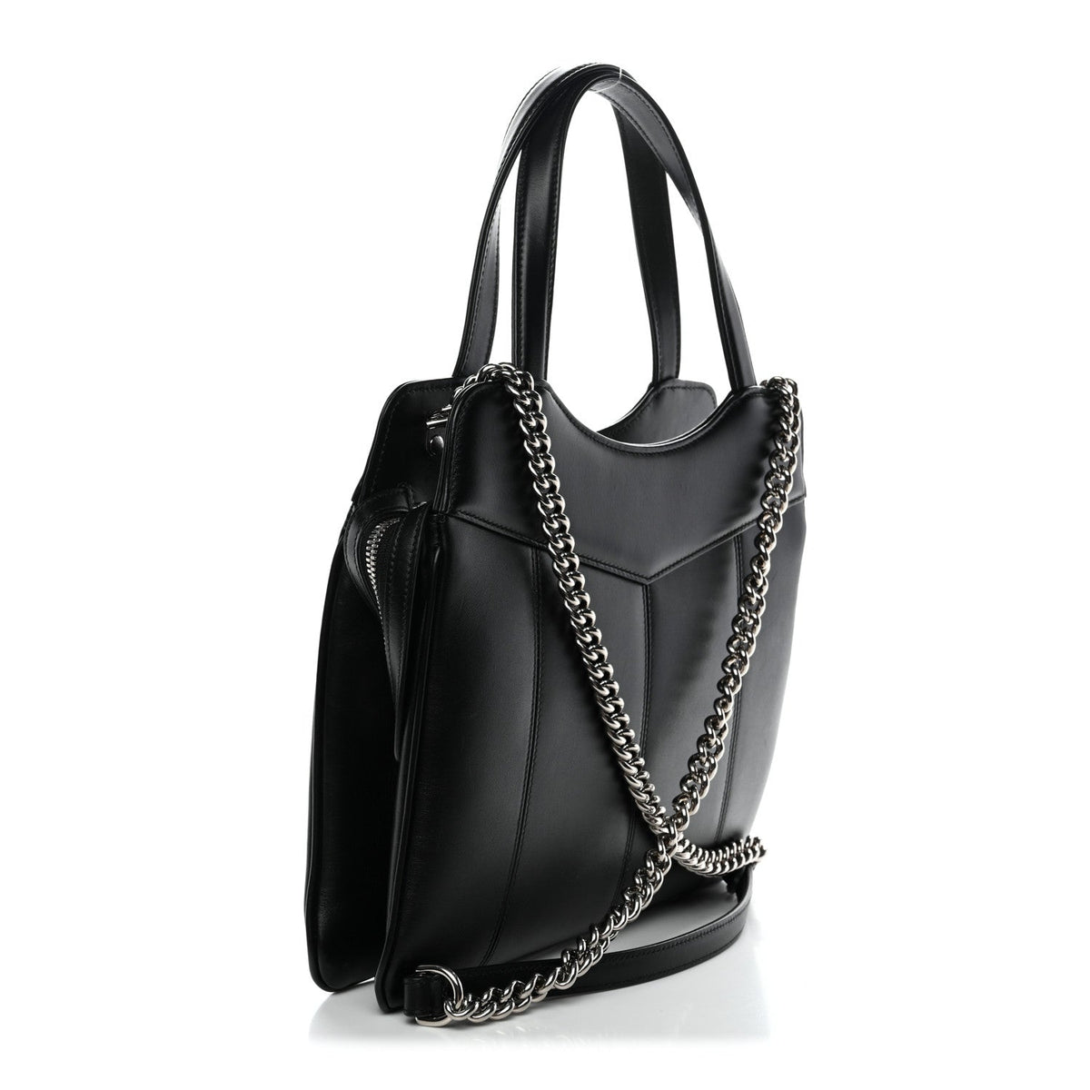 Gucci Calfskin Petite GG Small Tote Bag Black