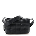 Bottega Veneta Nappa Maxi Intreccio Small Padded Cassette Crossbody Bag Deep Blue