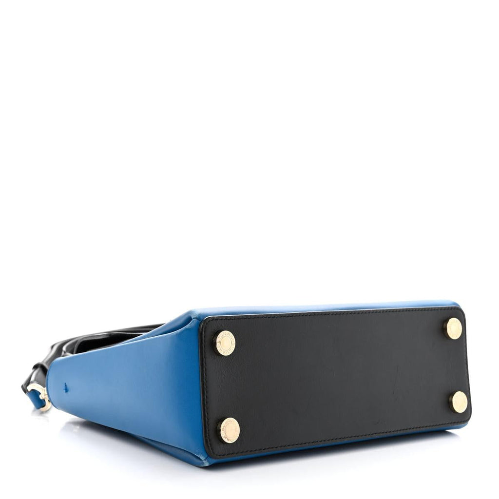 BVLGARI SERPENTI VIPER TOP HANDLE BAG IN BLUE CALFSKIN
