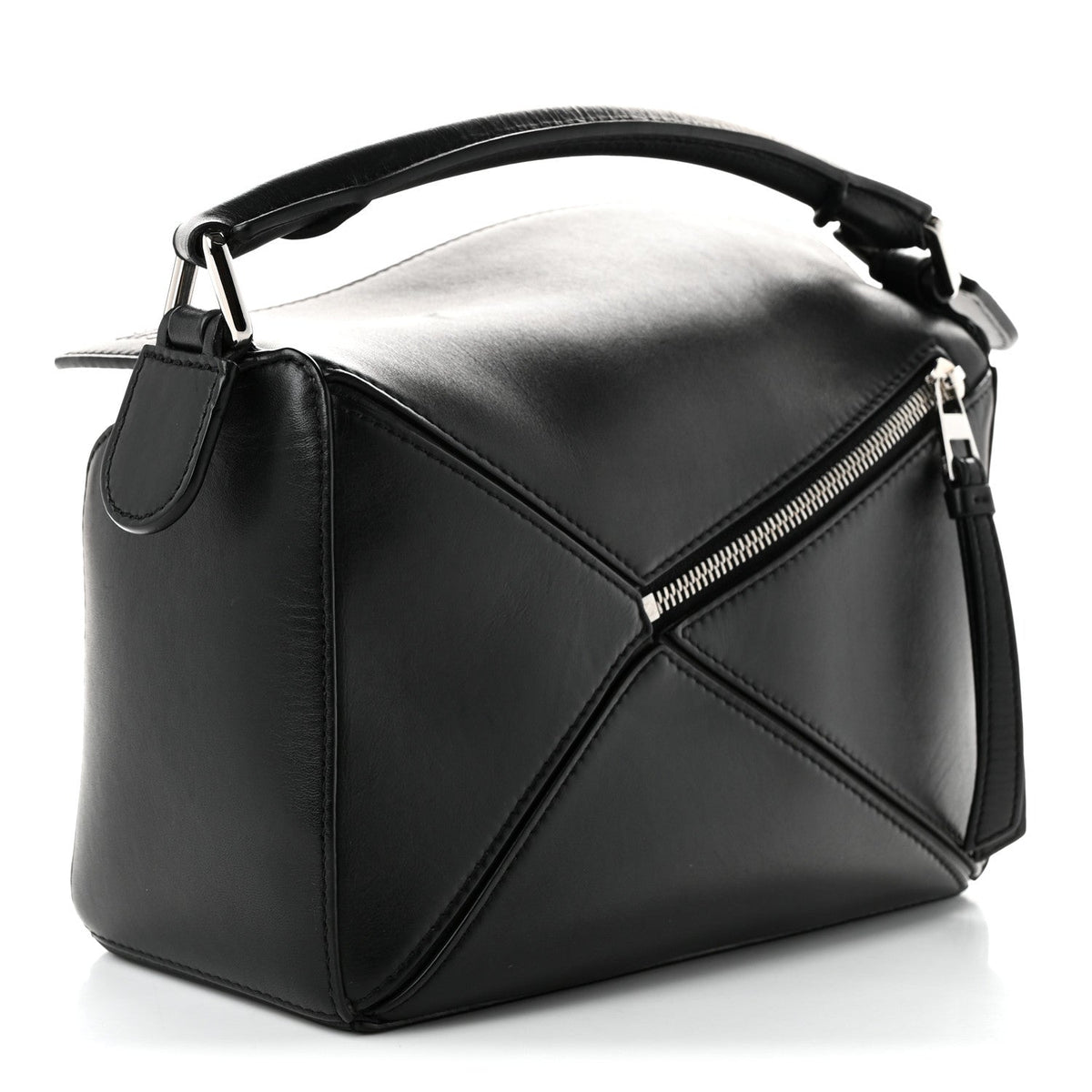 Loewe Calfskin Small Puzzle Bag Black