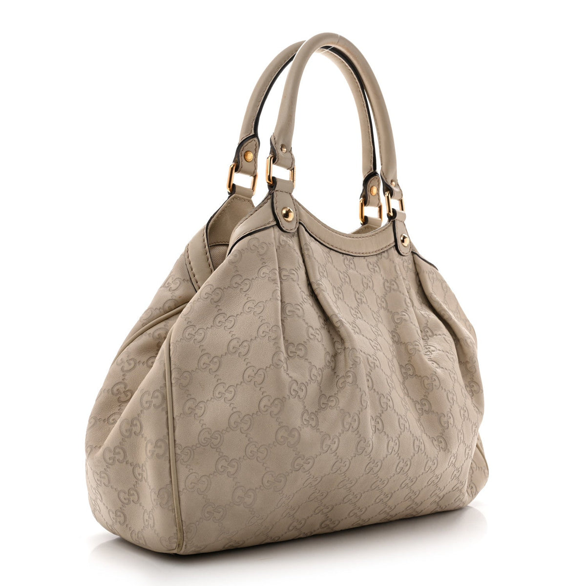Gucci Guccissima Medium Sukey Tote Mystic White