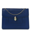 BVLGARI SERPENTI FOREVER SHOULDER BAG IN NAVY CALFSKIN