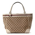Gucci Monogram Web Medium Mayfair Tote Off White