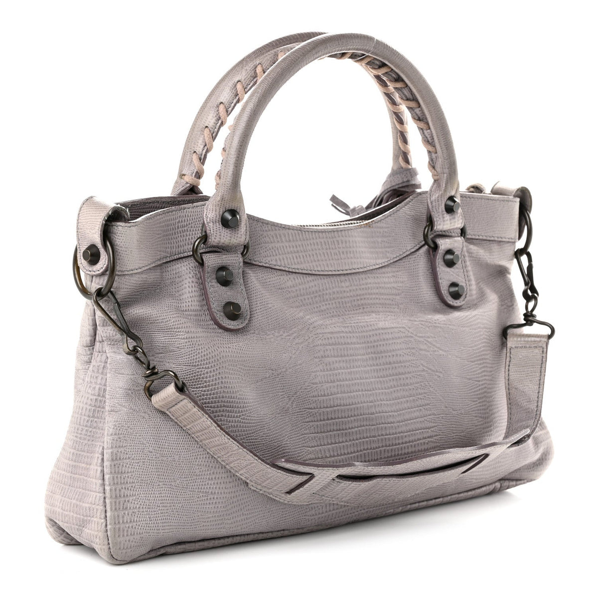 Balenciaga Agneau Lizard Embossed Classic Hardware First Fer