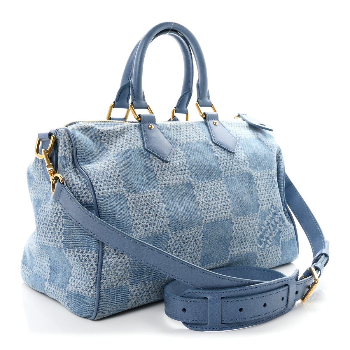 Louis Vuitton Damier Denim 3D Speedy Bandouliere 30 Denim Blue