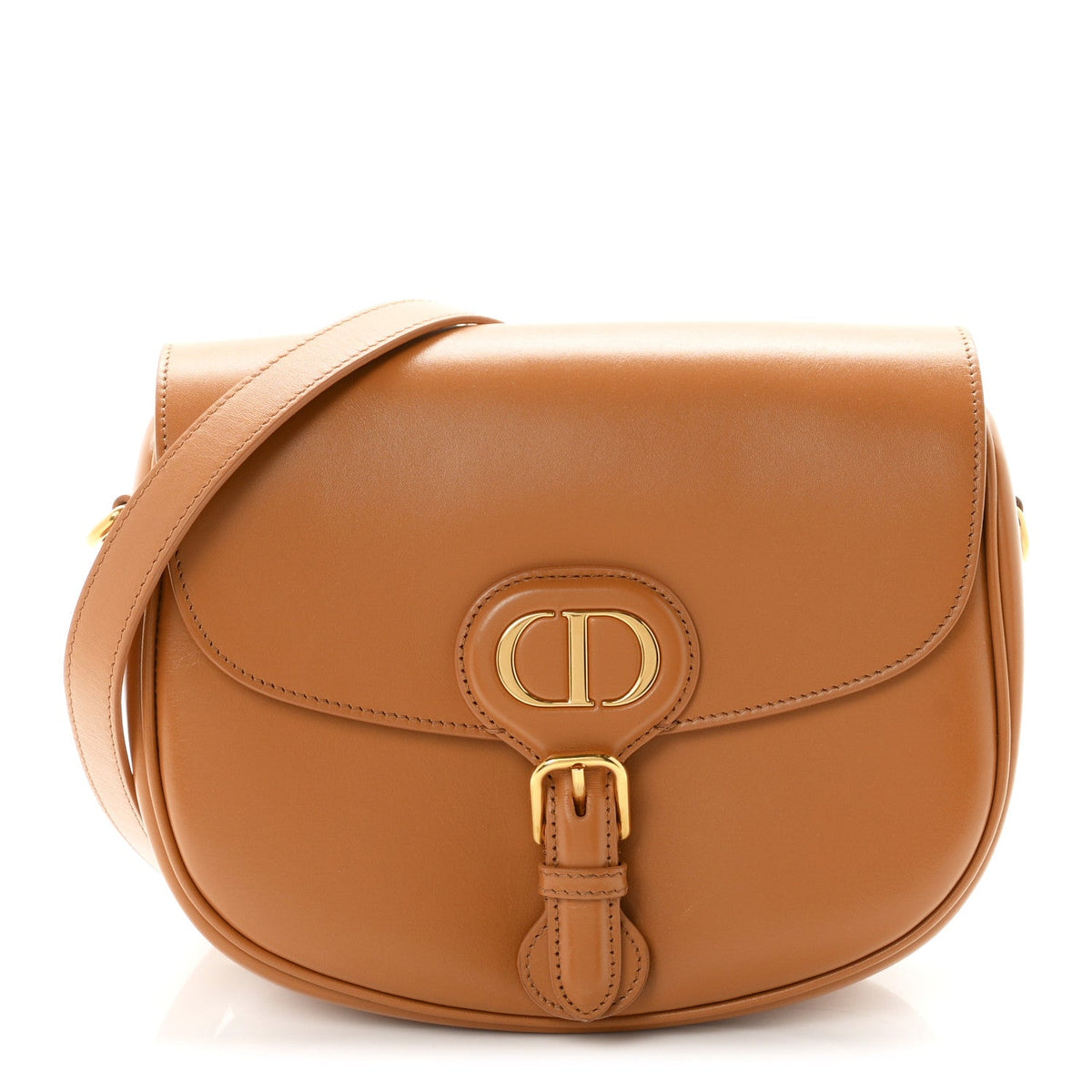 Dior Box Calfskin Medium Bobby Flap Camel