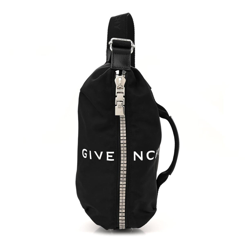 Givenchy G-Zip bum bag black nylon side view