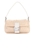 Fendi Zucchino Cuoio Mini Mama Baguette Beige White
