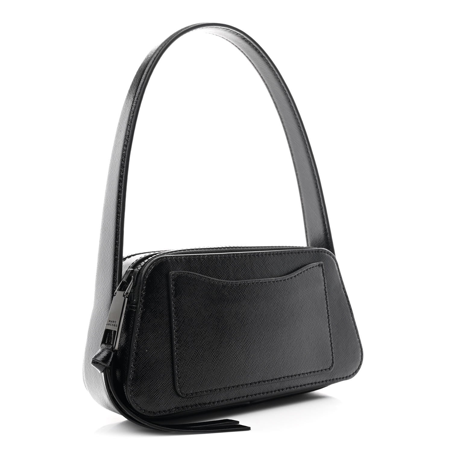 Marc Jacobs Saffiano Slingshot Shoulder Bag Black