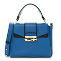 BVLGARI SERPENTI VIPER TOP HANDLE BAG IN BLUE CALFSKIN