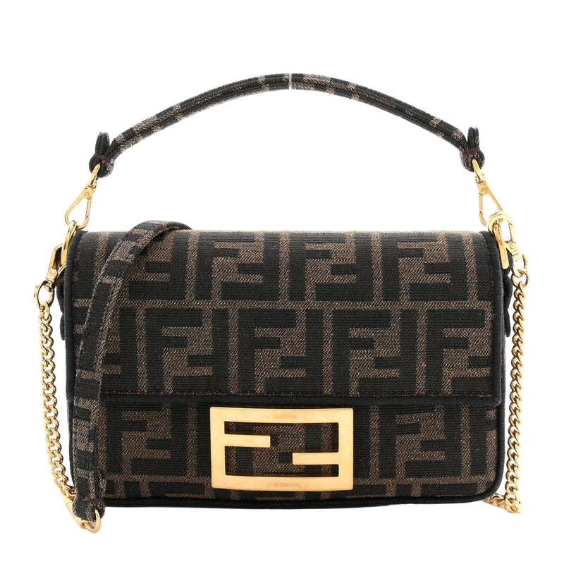 FENDI BAGUETTE SMALL FF JACQUARD BAG