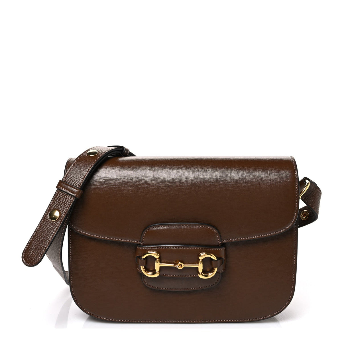 Gucci Azalea Calfskin Horsebit 1955 Shoulder Bag Brown Sugar