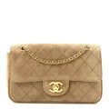 Chanel Suede Calfskin Mini Souplissimo Flap Dark Beige