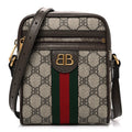 Gucci X BALENCIAGA BB Supreme Monogram Web Mini Ophidia Messenger Beige New Acero