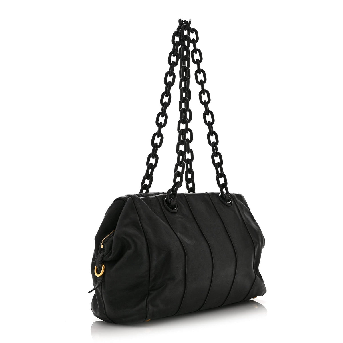 Prada Soft Calf Shoulder Bag Black
