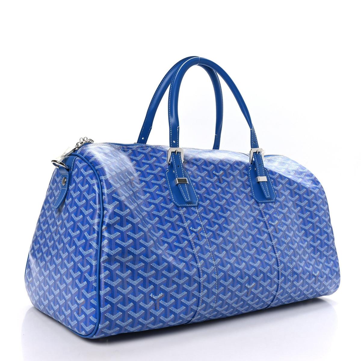 Goyard Croisiere 35 Bleu Ciel - 3/4 back view