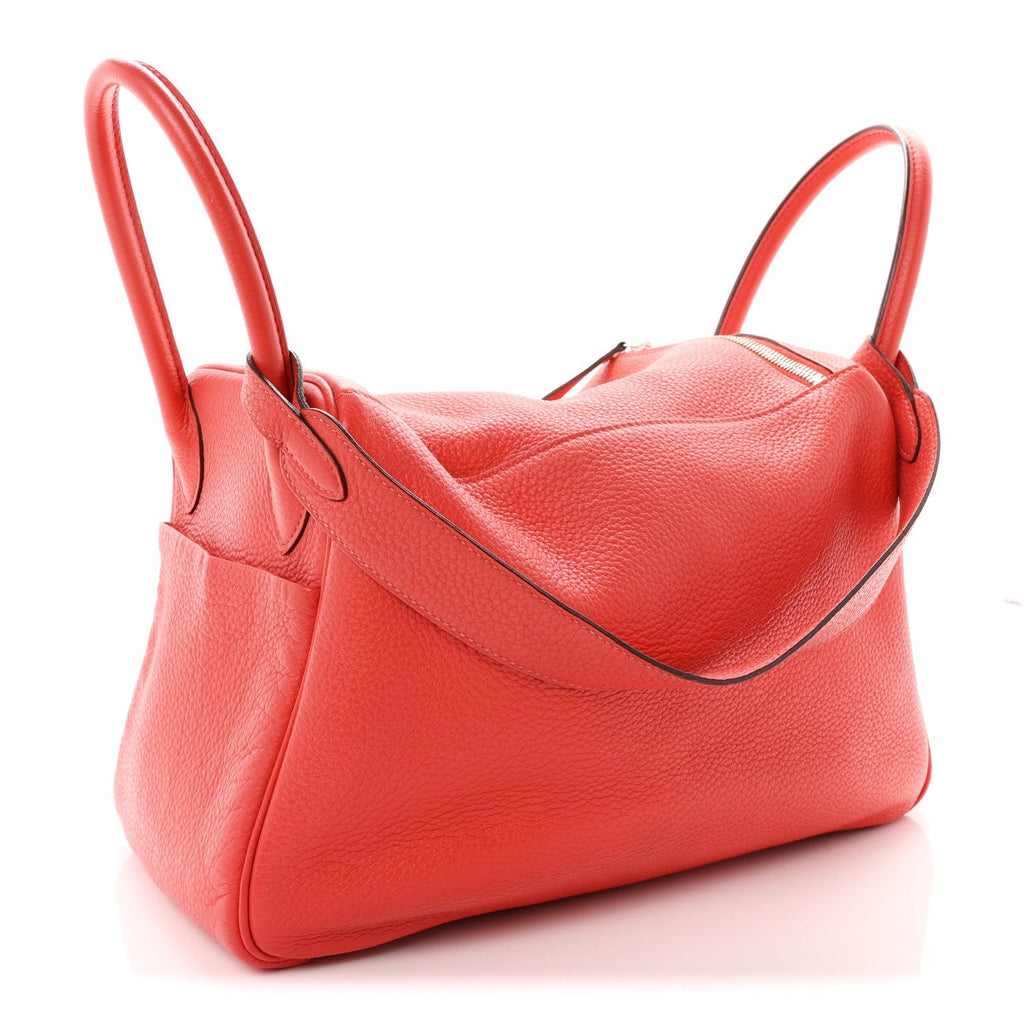 Hermès Taurillon Clemence Lindy 30 Rose Jaipur